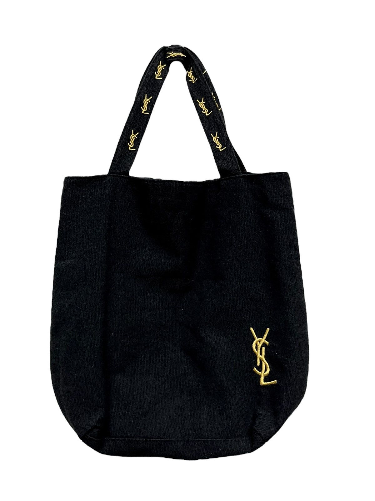 Vintage Vintage YSL Parfums Big Embroidery Cotton Canvas Tote Bag Size ONE SIZE - 1 Thumbnail