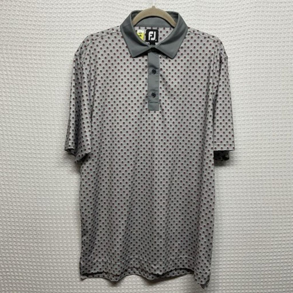 Footjoy NWOT FootJoy Gray All Over Print Short Sleeve Shirt Men M Size US M / EU 48-50 / 2 - 1 Thumbnail