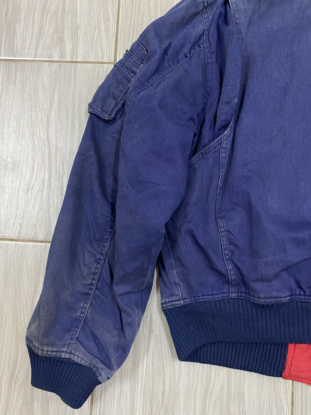 Issey Miyake Vintage Mafia Brothers Faded Navy Bomber Jacket Issey Style Size US M / EU 48-50 / 2 - 8 Thumbnail