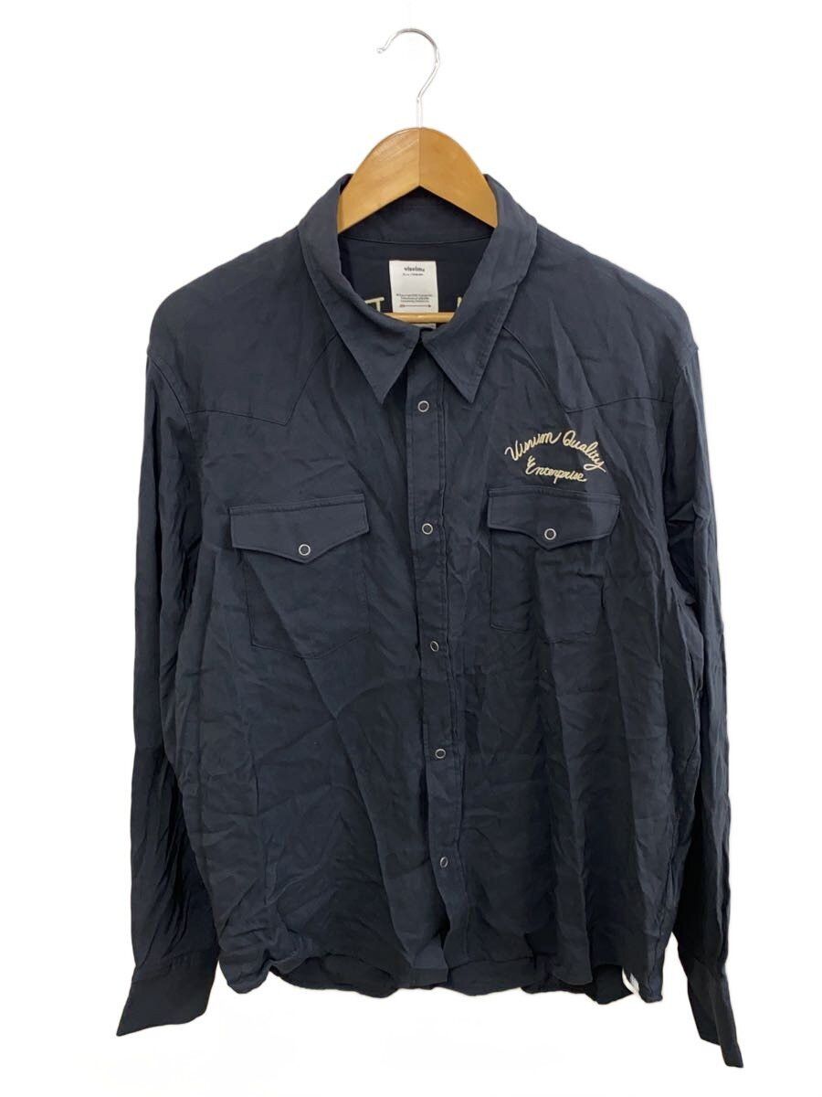 Gray Rayon Long-sleeved Shirt