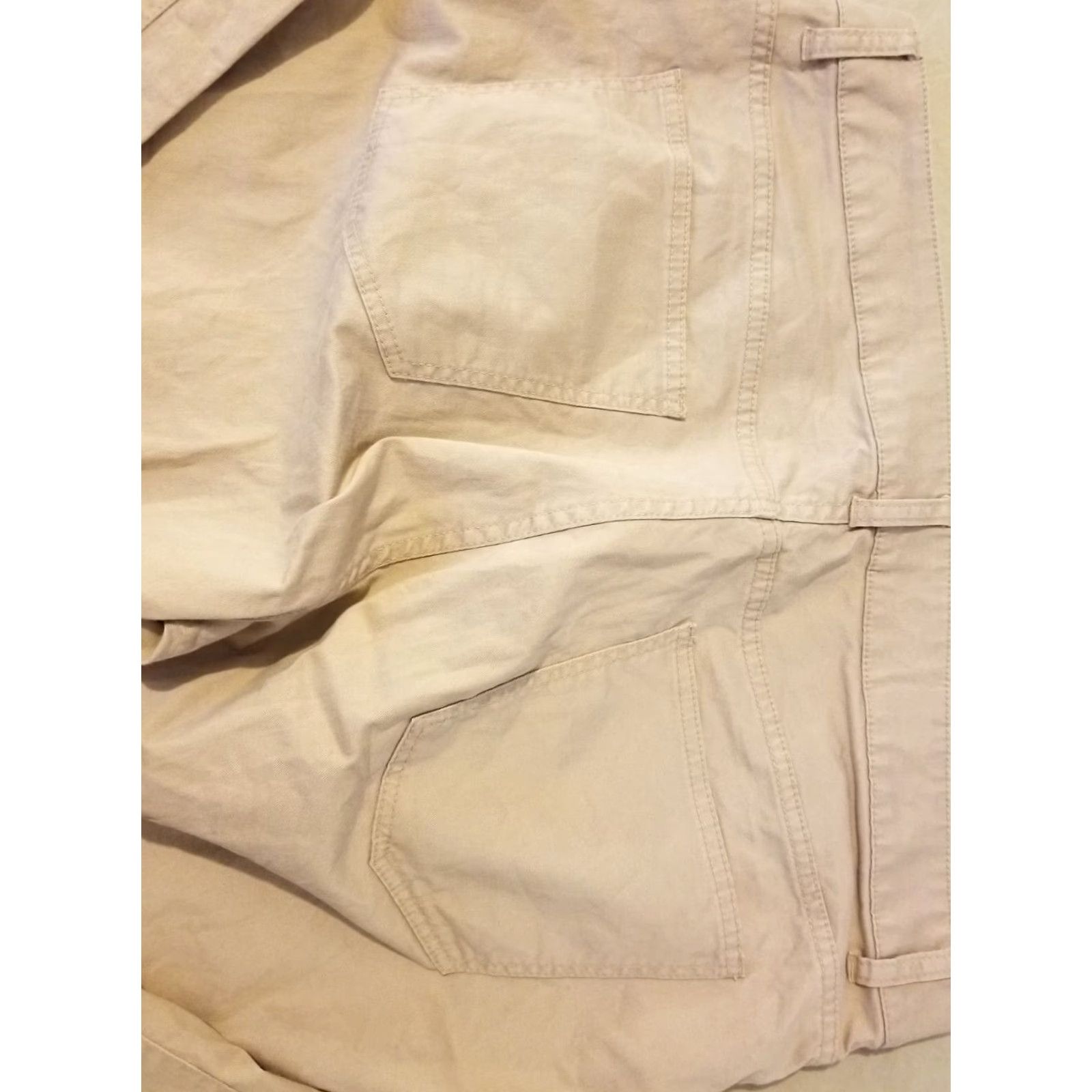Talbots Womens Talbots Pants 18 Cotton Chino Khaki Beige Stretch Plus 18 Pants Womens Girls Mens Size 40" / US 18 - 2 Thumbnail