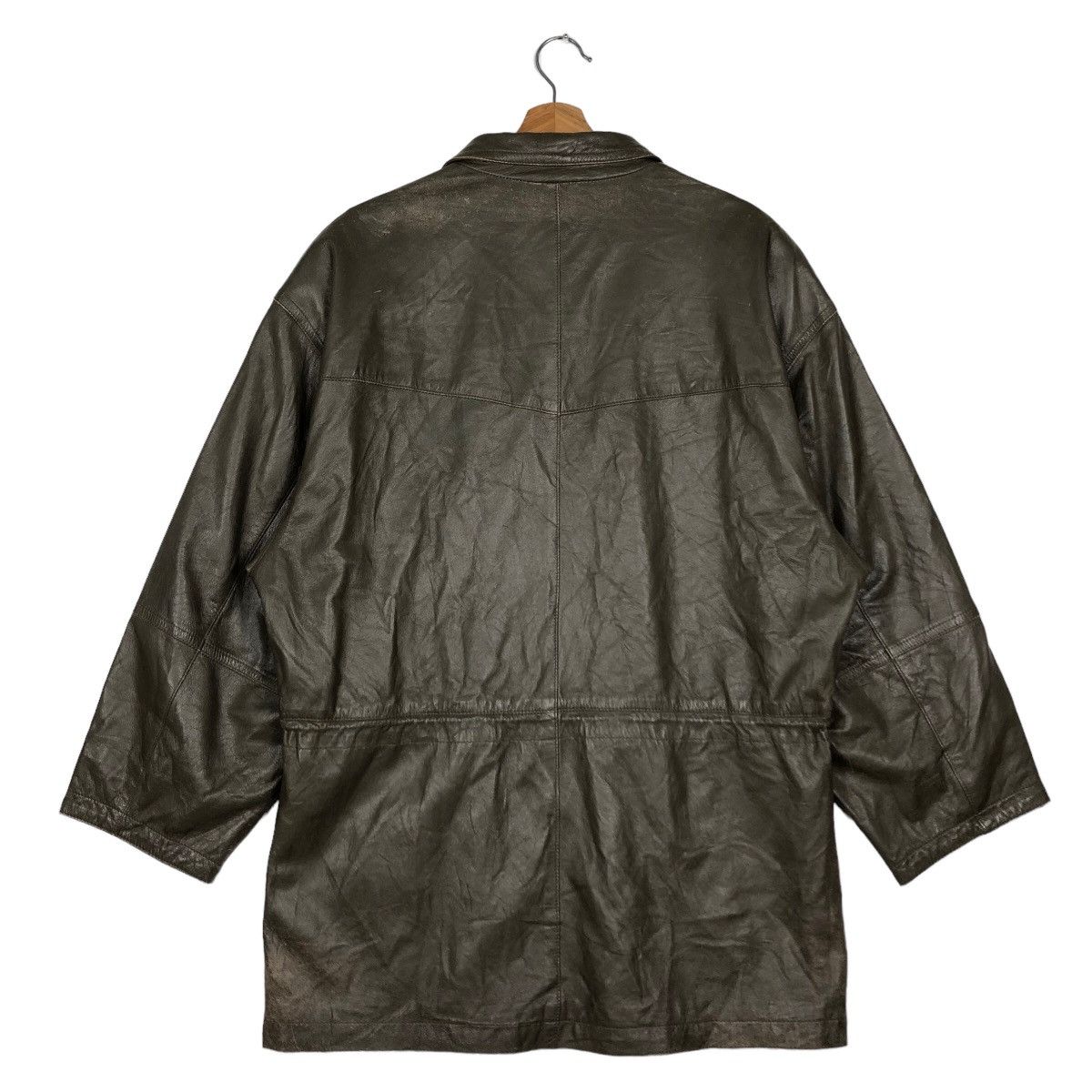 Genuine Leather 🔥90’s Vintage Leather Jacket Squiti Man Japan Rare Lining Size US L / EU 52-54 / 3 - 7 Thumbnail