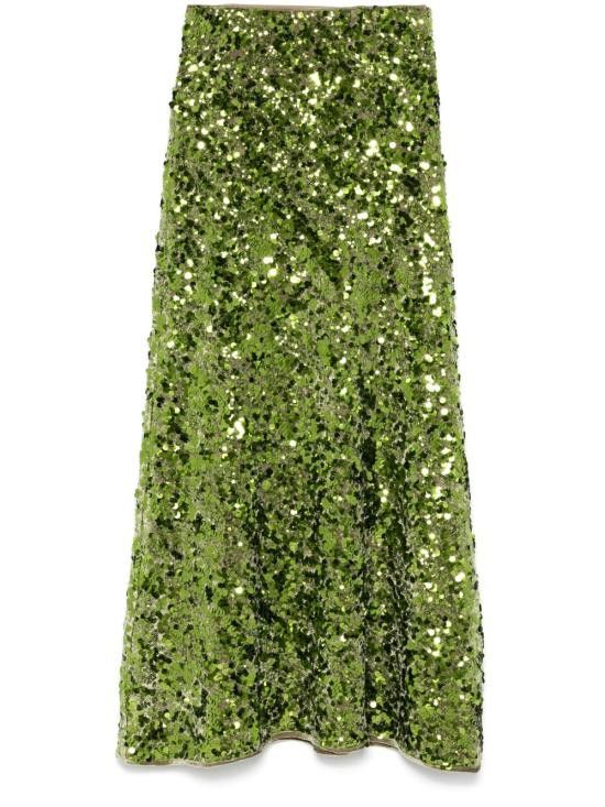 Ganni GANNI Women Mid Skirts T4169 272 Green Size 25" / US 0 / IT 36 - 1 Thumbnail