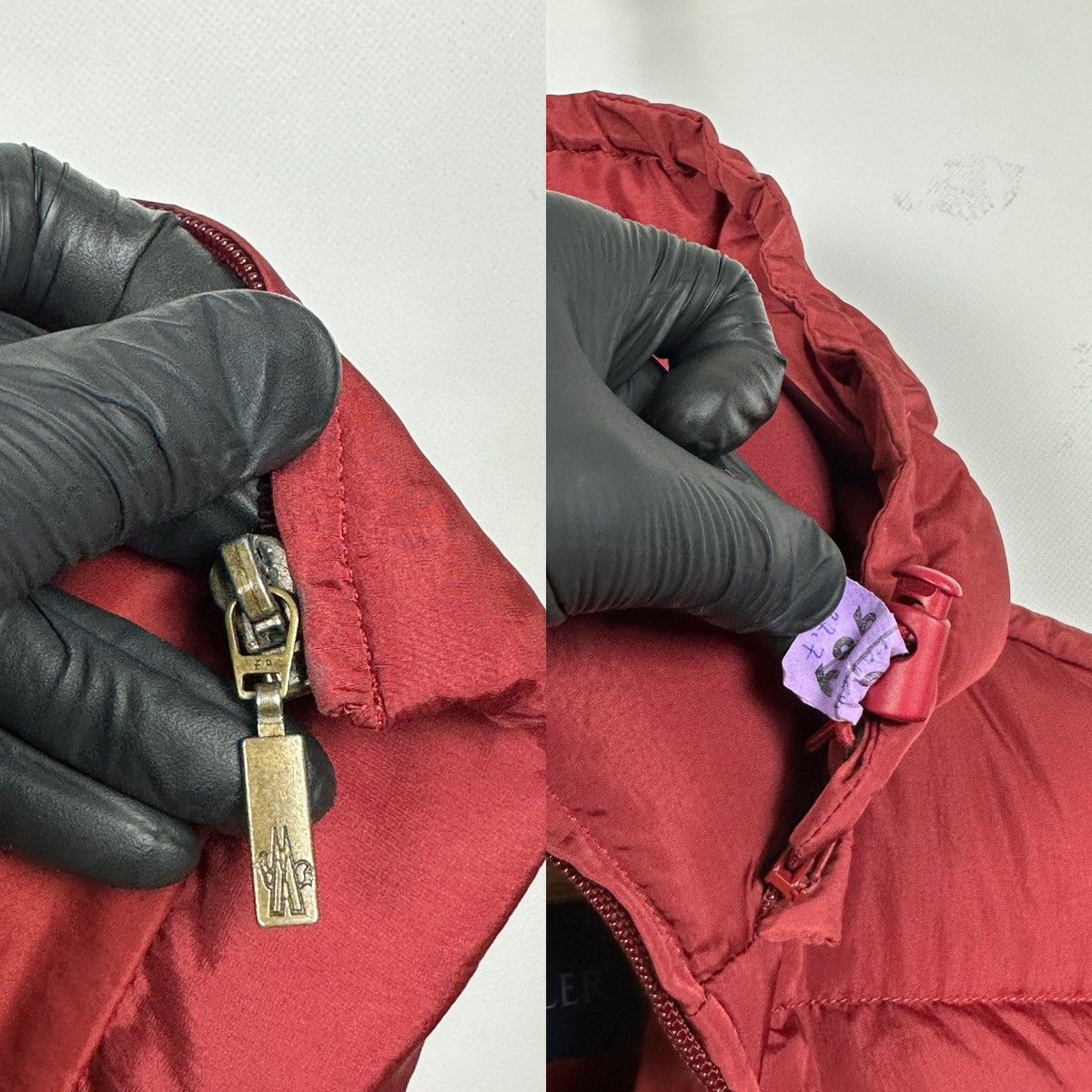 Moncler Vintage Moncler Nylon/Down Burgundy Puffer Jacket Size US L / EU 52-54 / 3 - 23 Thumbnail