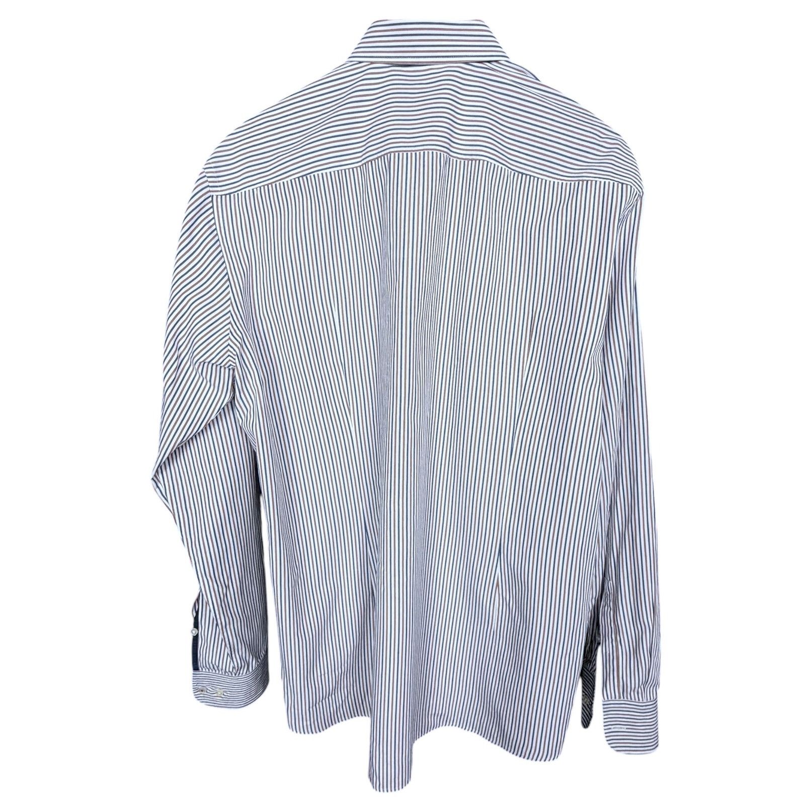 Hugo Boss Boss x Nordstrom Men 44 17.5 Long Sleeve Striped Dress Shirt Size US XL / EU 56 / 4 - 2 Thumbnail