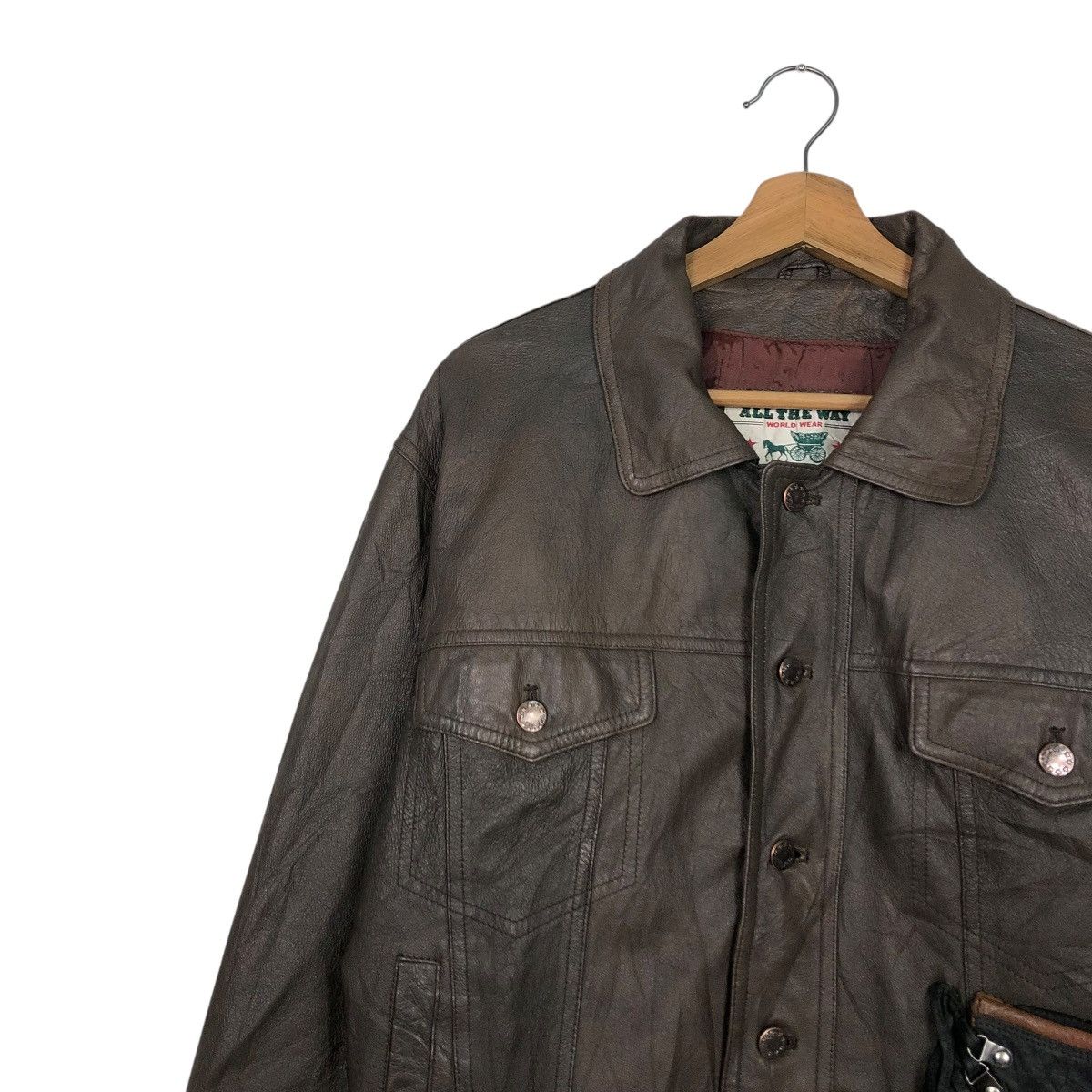 Japanese Brand 🔥VINTAGE BIKER LEATHER JACKET ALL THE WAY ISSEY MIYAKE Size US L / EU 52-54 / 3 - 9 Thumbnail