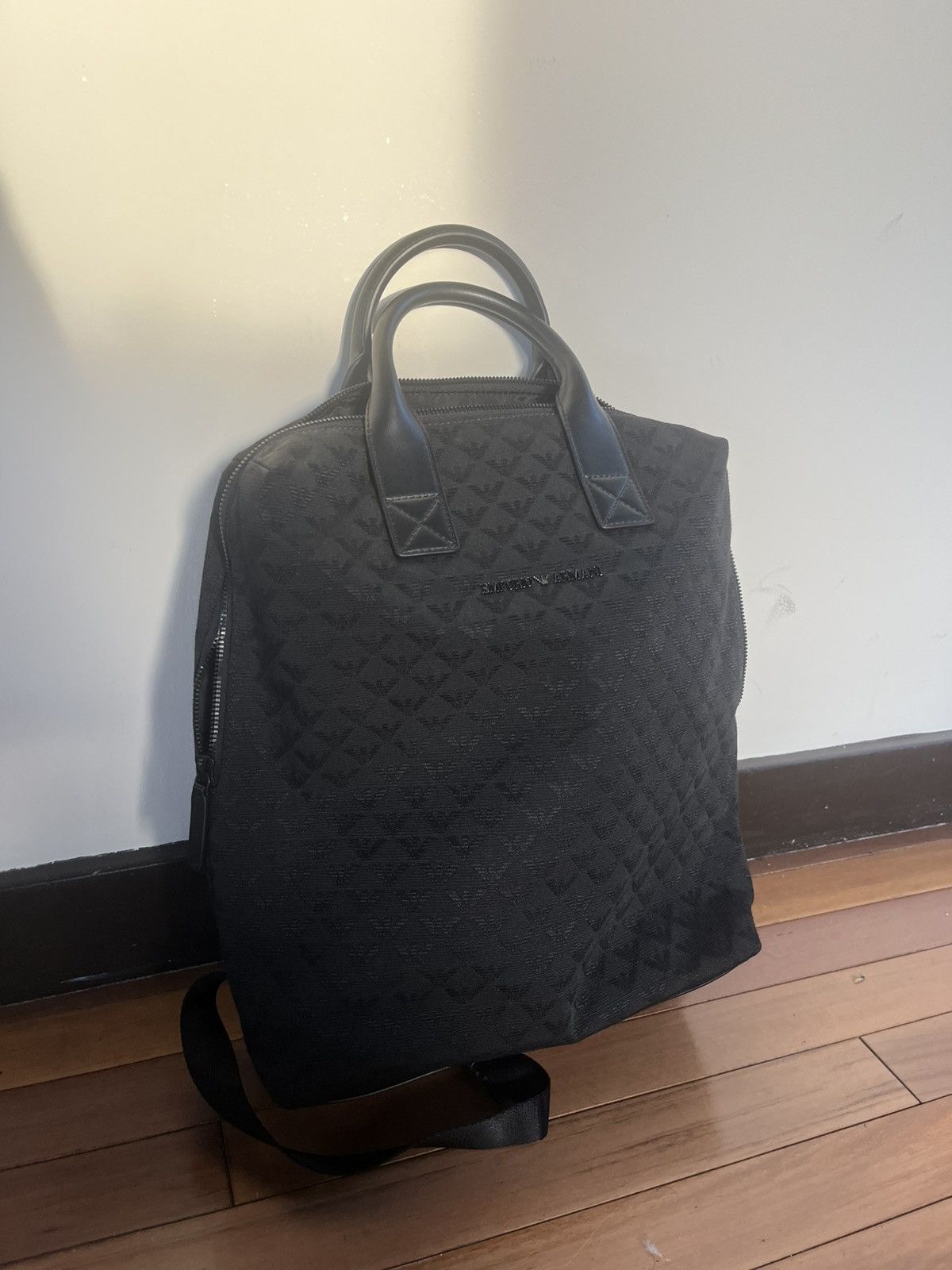 Emporio Armani Emporio Armani Black Backpack Size ONE SIZE - 1 Thumbnail