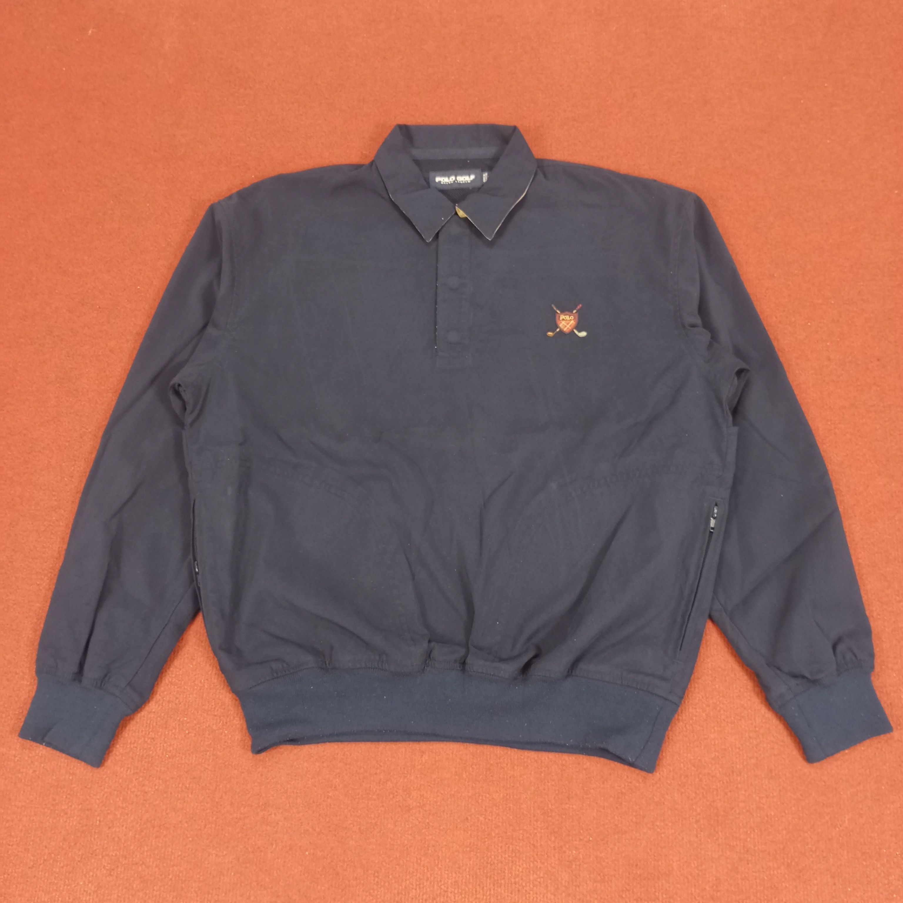 Polo Ralph Lauren × Vintage Polo Golf Ralph Lauren Fashion Nice Design Collar Sweatshirt Size US L / EU 52-54 / 3 - 1 Thumbnail