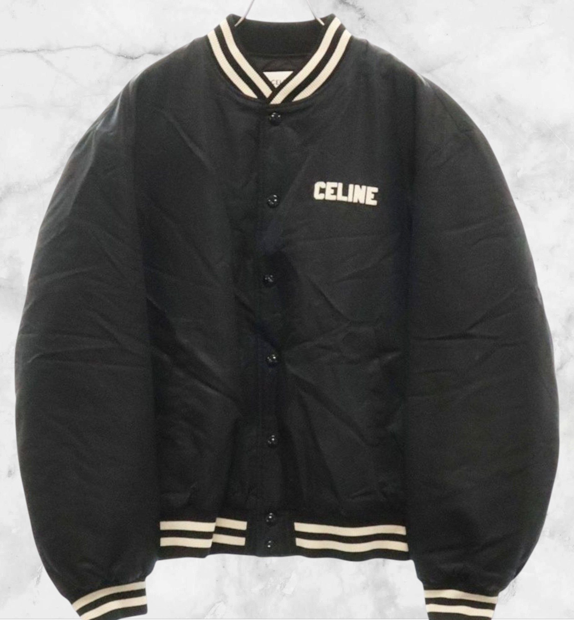 Celine Celine Paris Loose Teddy Jacket in Nylon Bomber Size US L / EU 52-54 / 3 - 1 Thumbnail