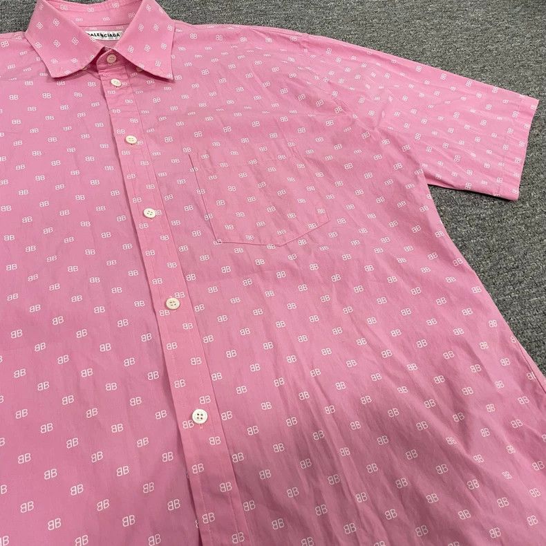 Balenciaga Balenciaga size 34 Double b powder short sleeve shirt Size S / US 4 / IT 40 - 3 Thumbnail