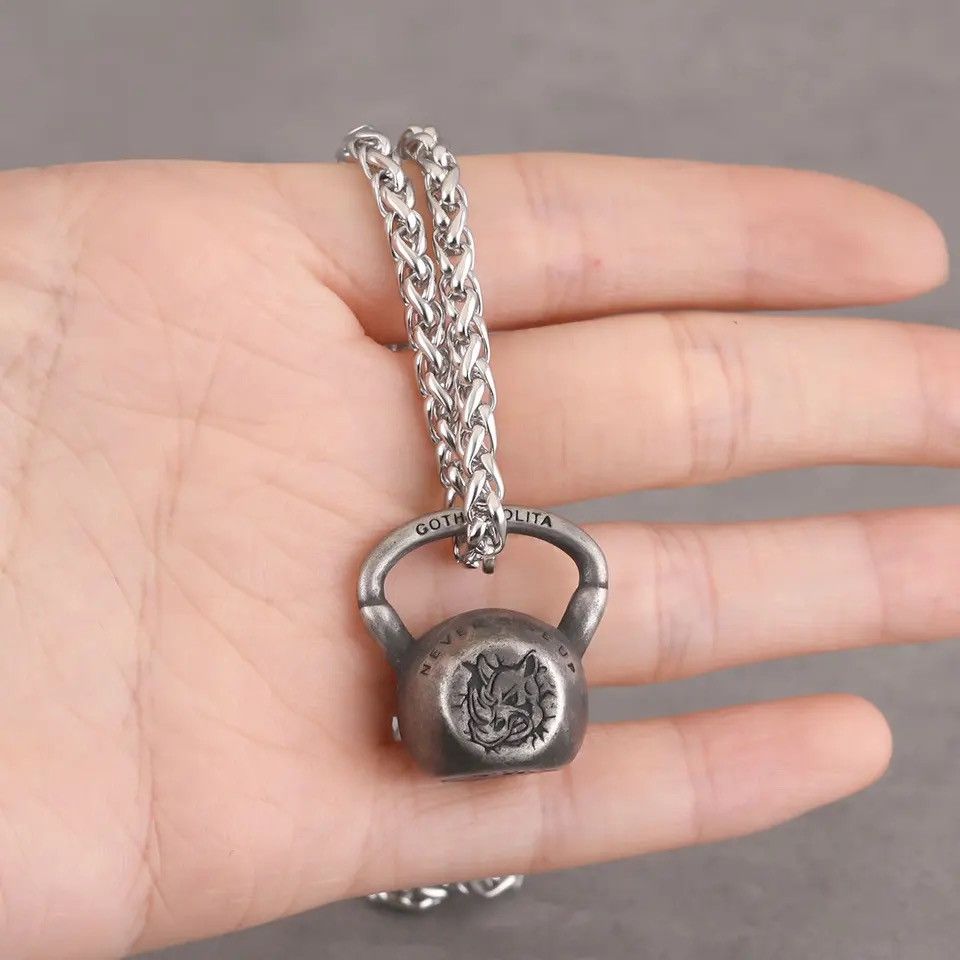 Jewelry Dumbbell Pendant Necklace Size ONE SIZE - 1 Thumbnail