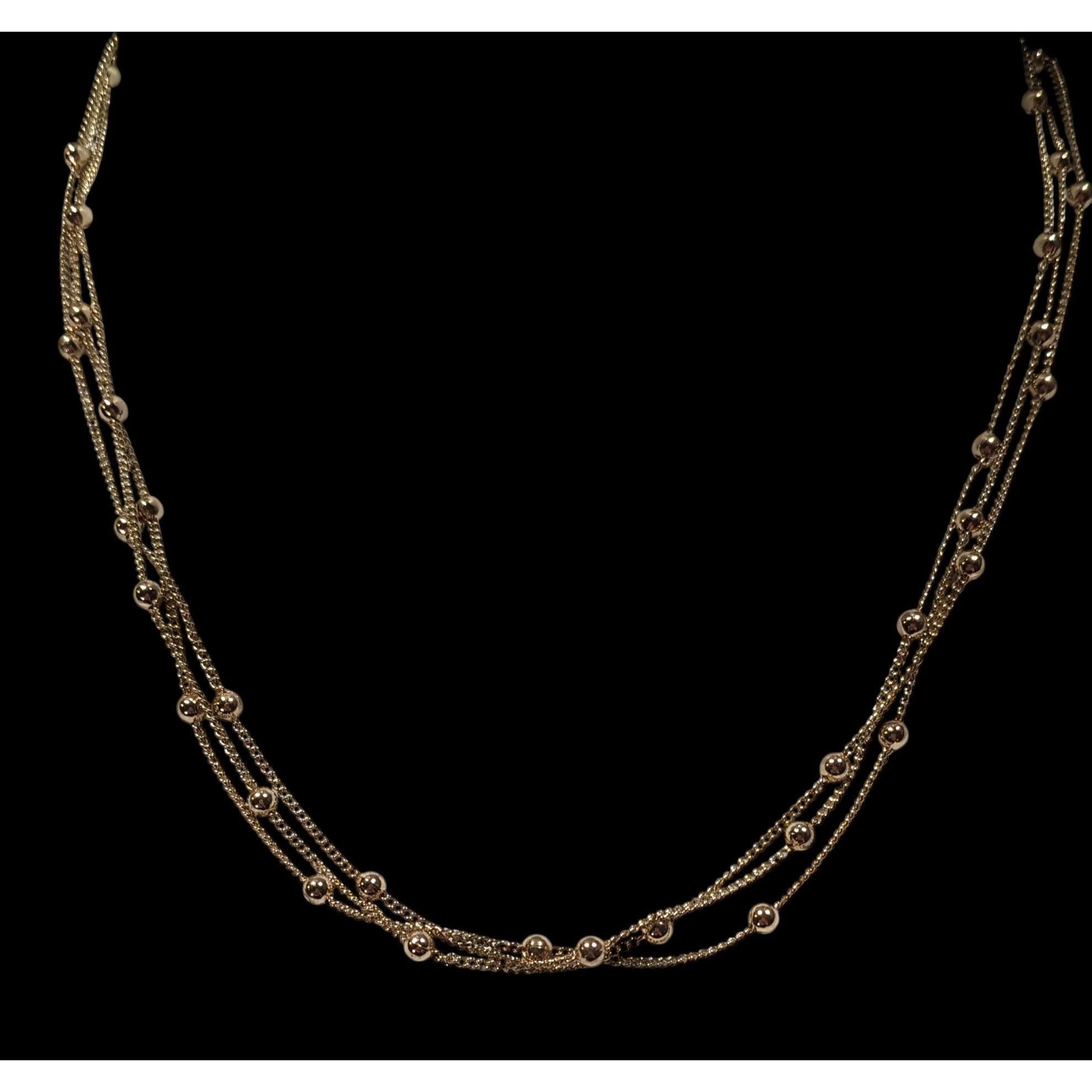 Liz Claiborne Elegant Liz Claiborne Layered Ball Studded Gold Tone Chain N Size ONE SIZE - 4 Thumbnail