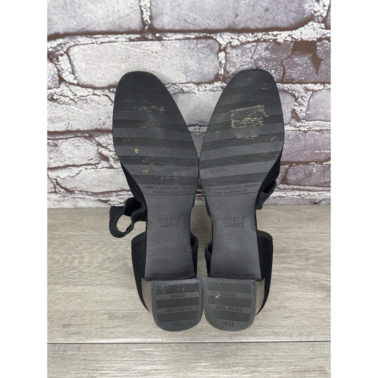 Other Munro American Whitney Black Fabric Elastic MaryJane Strap H Size US 8.5 / IT 38.5 - 7 Thumbnail