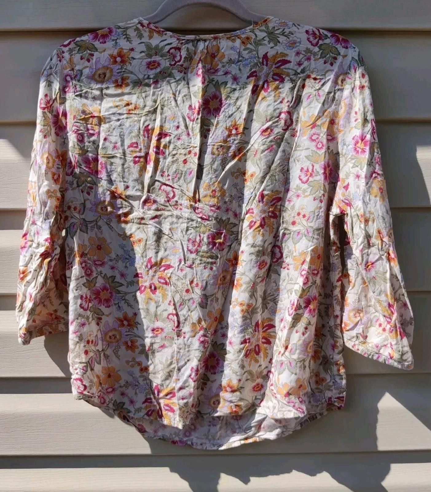 Other Marina Luna Womans Top Blouse Fall Floral Size Small S Thin Size S / US 4 / IT 40 - 3 Thumbnail