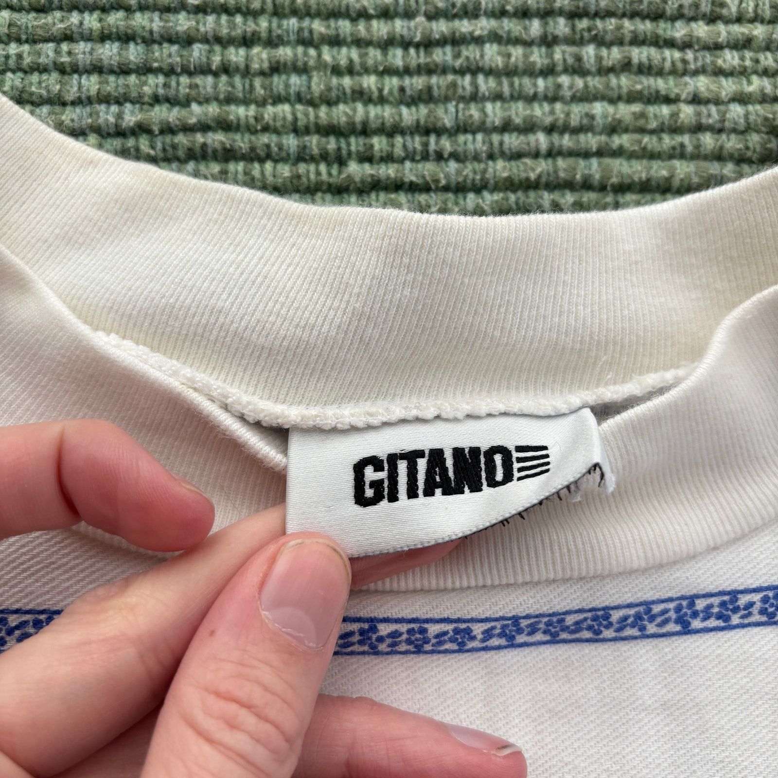 Vintage Vintage Gitano Striped Cotton Denim Life Long Sleeve Shirt Size L / US 10 / IT 46 - 3 Thumbnail