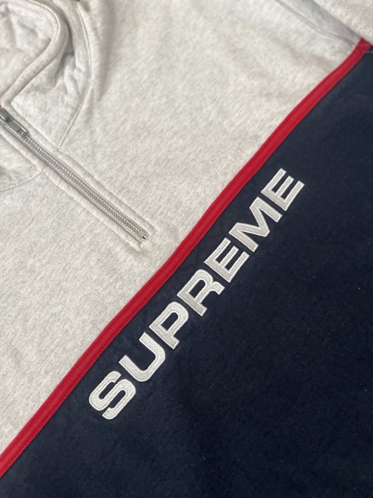 Supreme Supreme 2-Tone Half Zip Sweatshirt Size US XL / EU 56 / 4 - 4 Thumbnail