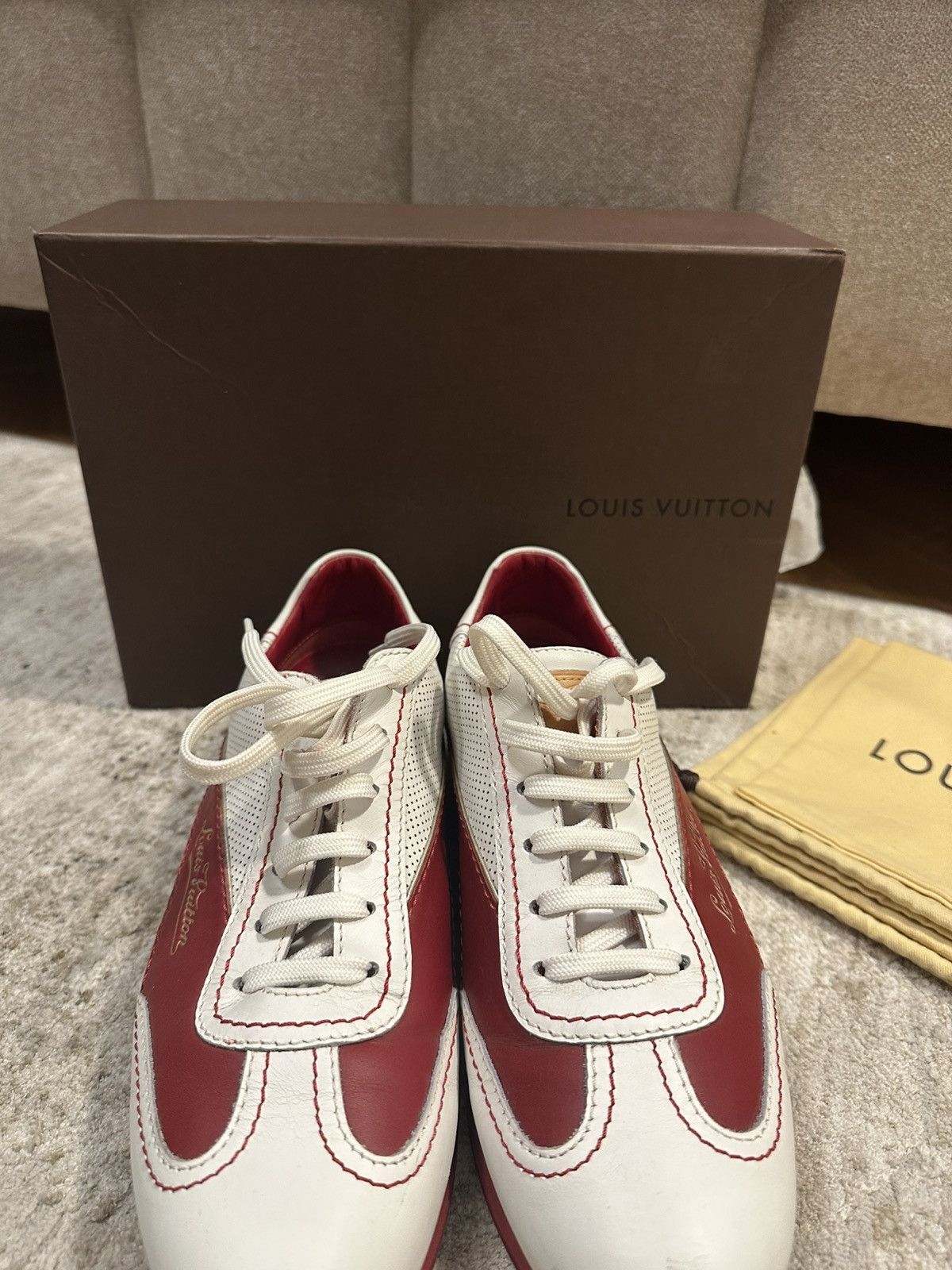 Louis Vuitton Louis Vuitton leather low trainers Size US 6.5 / EU 39-40 - 3 Thumbnail