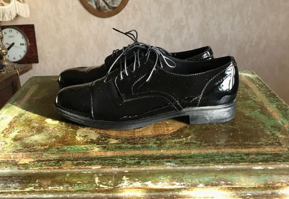 Vagabond Vagabond Black Patent Leather Oxford Womens Shoes Size US 7 / IT 37 - 3 Thumbnail