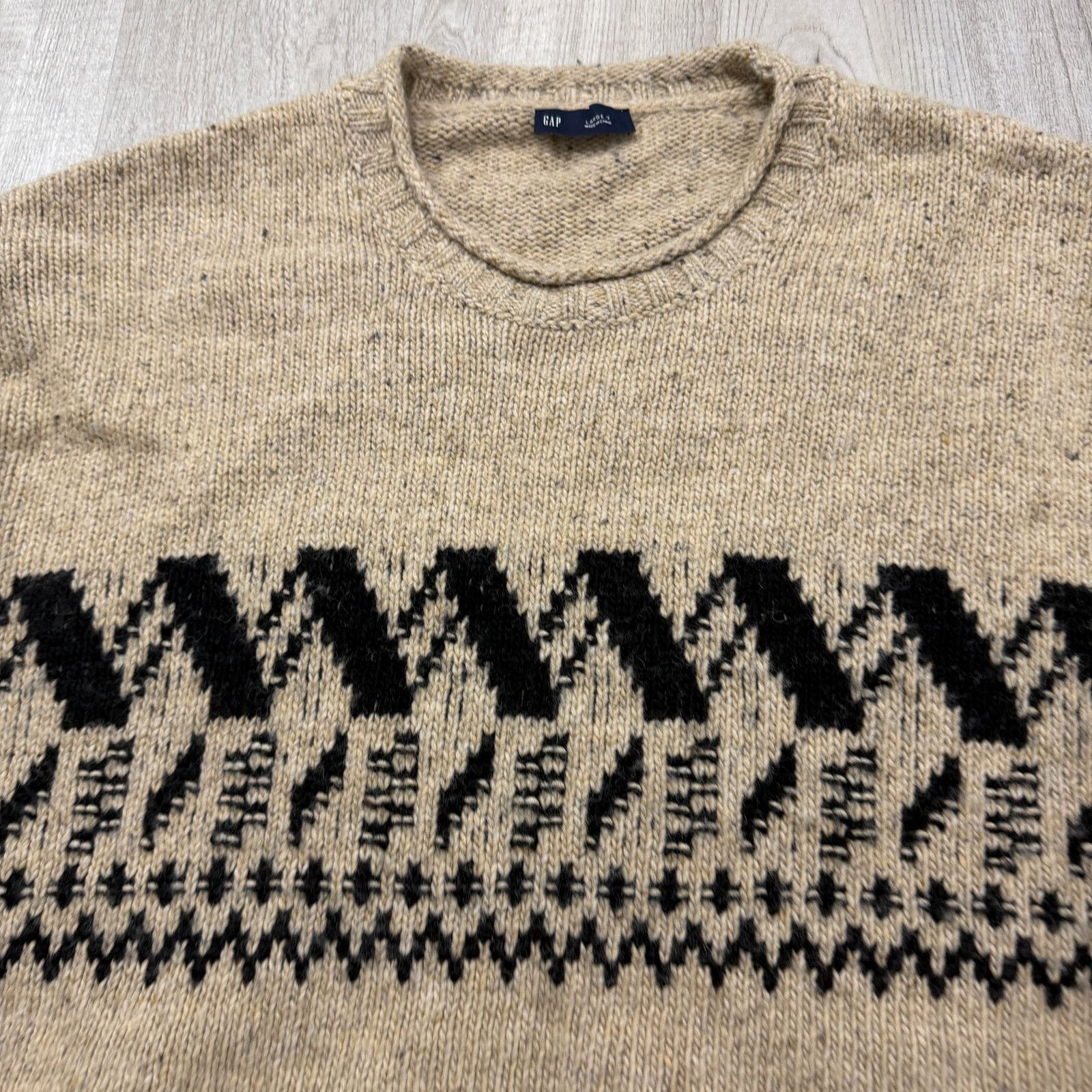 Gap Gap Wool Blend Roll Neck Fair Isle Sweater Men's Large Tall Size US L / EU 52-54 / 3 - 3 Thumbnail