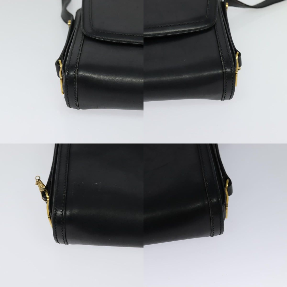 Gucci GUCCI Shoulder Bag Leather Black Gold Size ONE SIZE - 10 Thumbnail