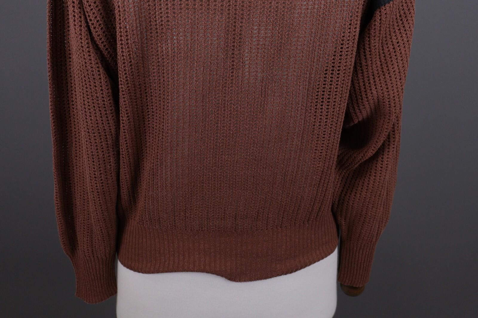 Christian Dior Monsieur Mondi Brown Knit Striped Geometric Sweater Size 36 / S Size M / US 6-8 / IT 42-44 - 11 Thumbnail