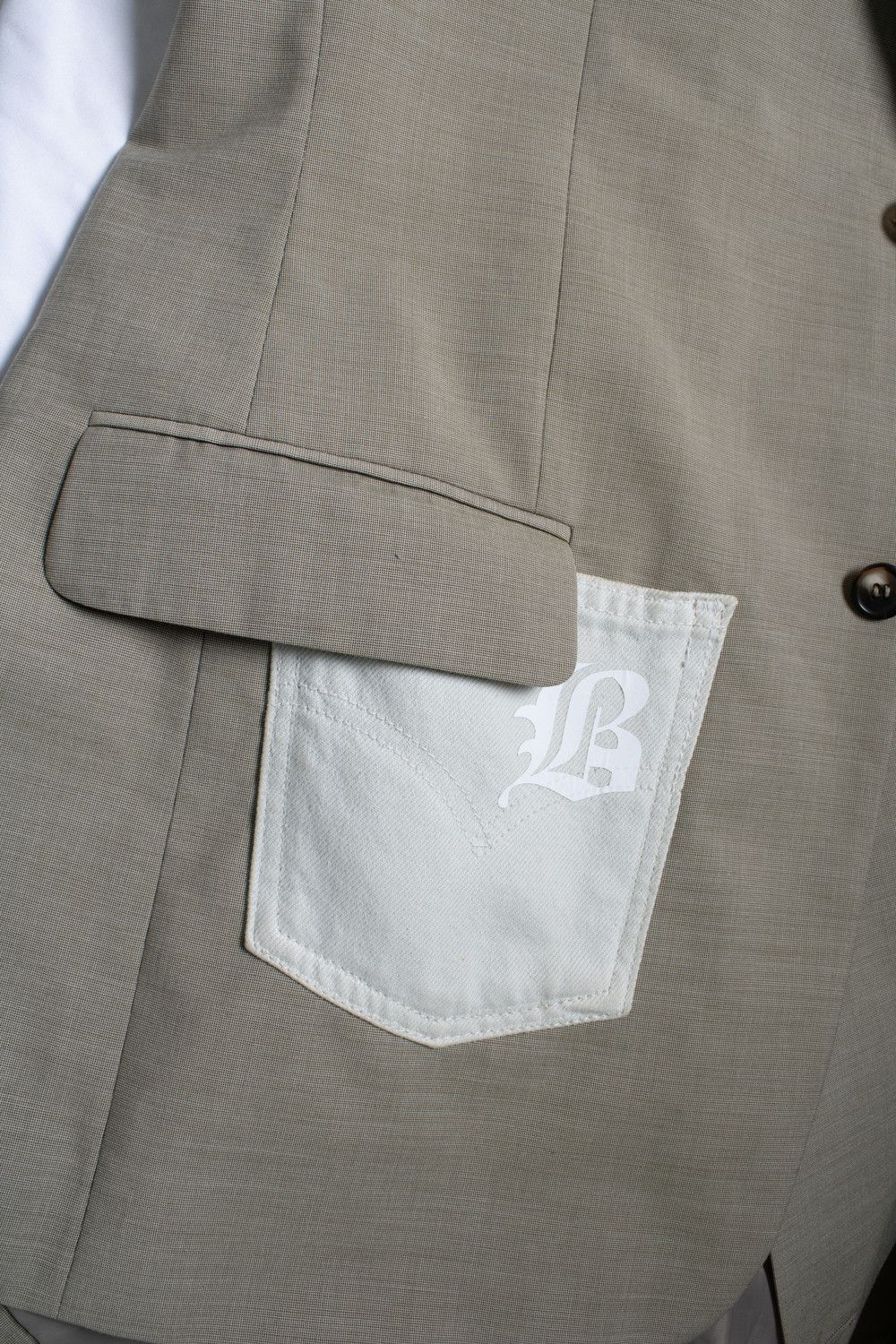 Blaze Blaze, customised blazer jacket in beige Size ONE SIZE - 6 Thumbnail