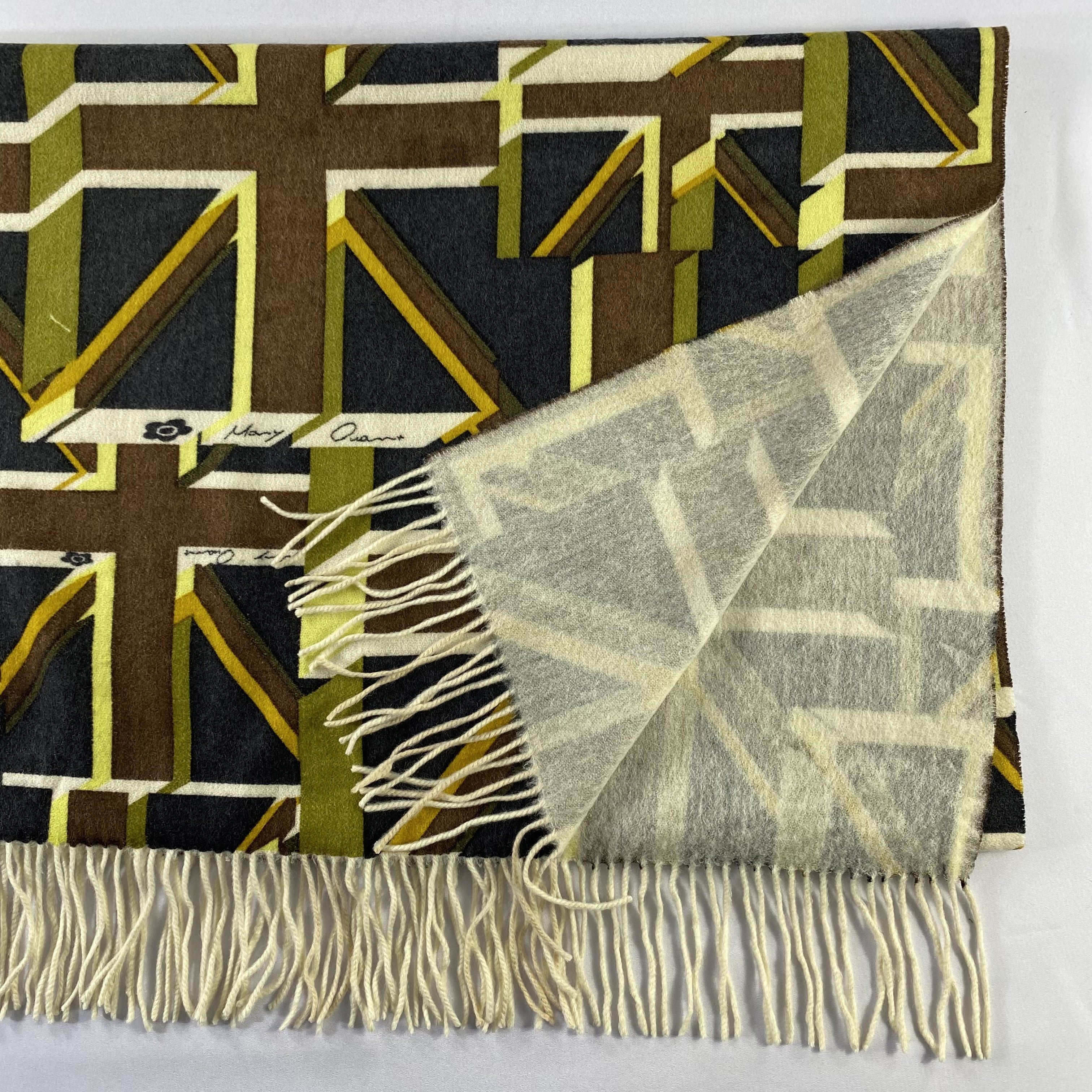 Other Mary Quant London Scarf Big Size Neck Wrap Wool Muffler Size ONE SIZE - 4 Thumbnail