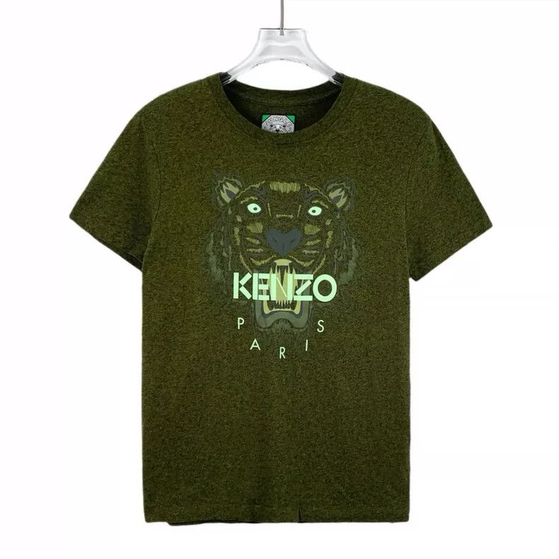 Kenzo KENZO Green letter tiger embroidery cotton round neck shor Size S / US 4 / IT 40 - 1 Thumbnail