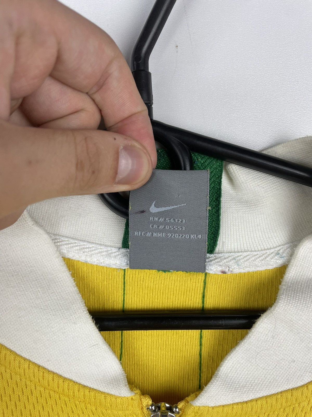 Nike × Vintage Nike Brazil Vintage Zip Sweatshirt Hoodie Yellow Size XXL Size US XXL / EU 58 / 5 - 5 Thumbnail