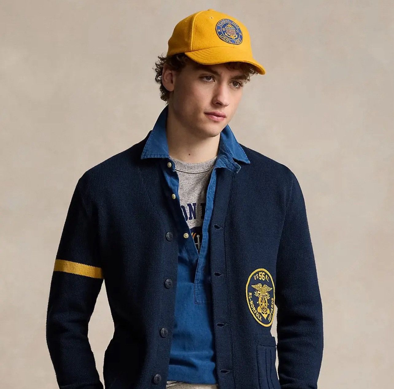 Polo Ralph Lauren POLO RALPH LAUREN Nautical-Inspired Cardigan Navy Sweater Size US L / EU 52-54 / 3 - 1 Thumbnail