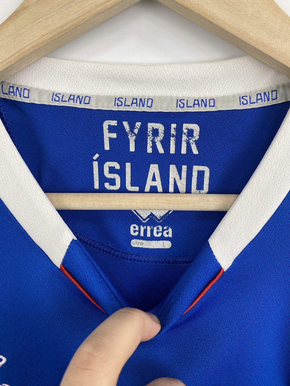 Errea 🇮🇸 Vintage Errea Iceland KSI Soccer Jersey Blokecore Rare Size US L / EU 52-54 / 3 - 6 Thumbnail