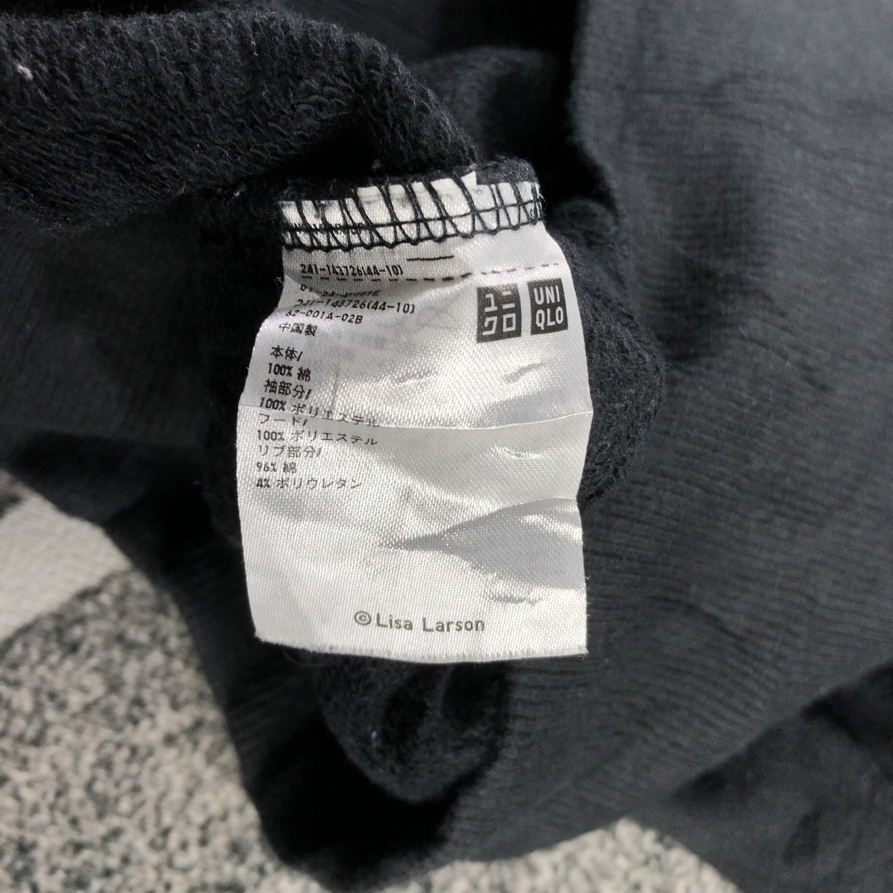Uniqlo Uniqlo x Lisa Larson Black Hoodie F224 Size US L / EU 52-54 / 3 - 5 Thumbnail