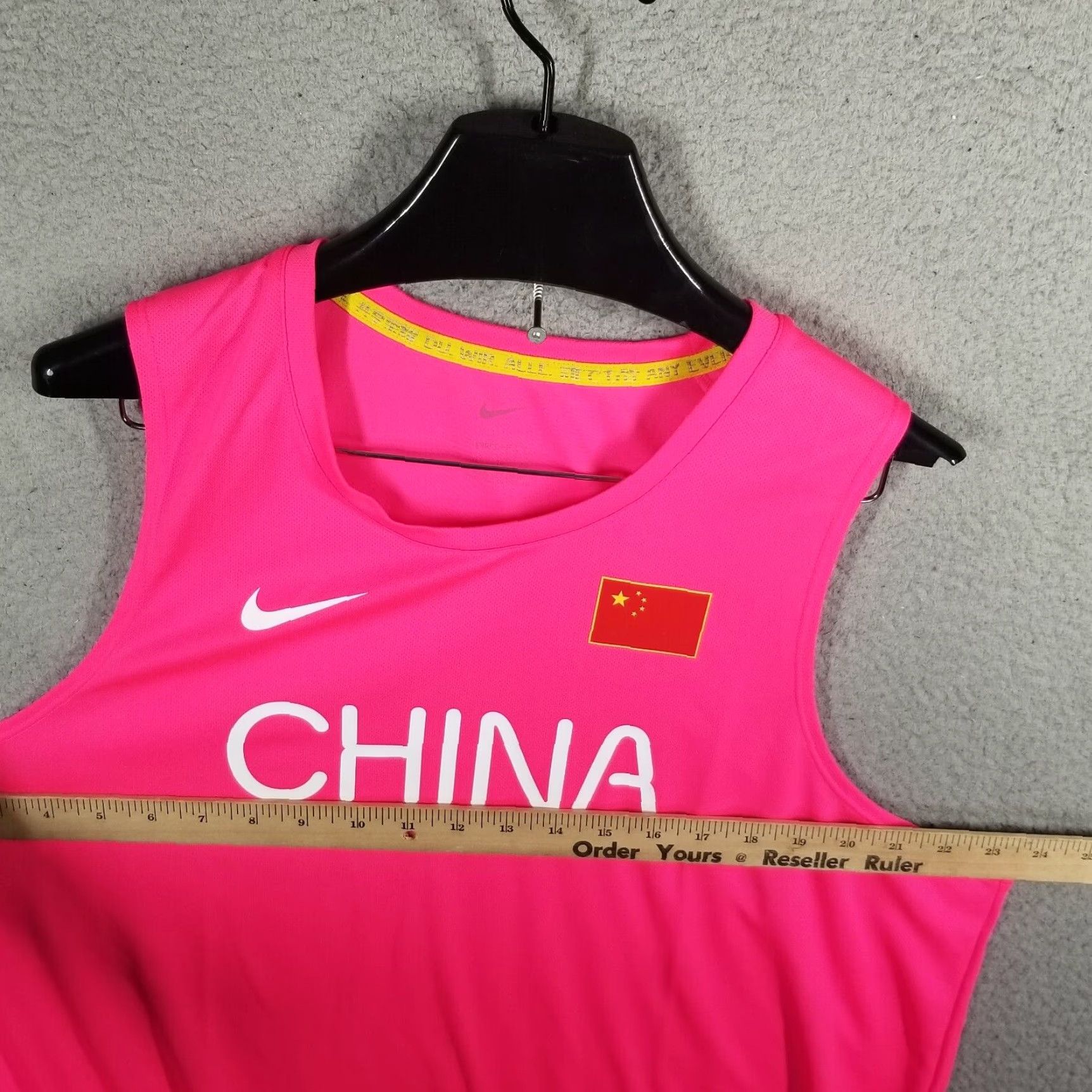 Nike VINTAGE Nike China Team Issue Singlet Men XL Hot Pink Sample RARE 2024 Paris FJ3162 Size US 36 / EU 52 - 6 Thumbnail