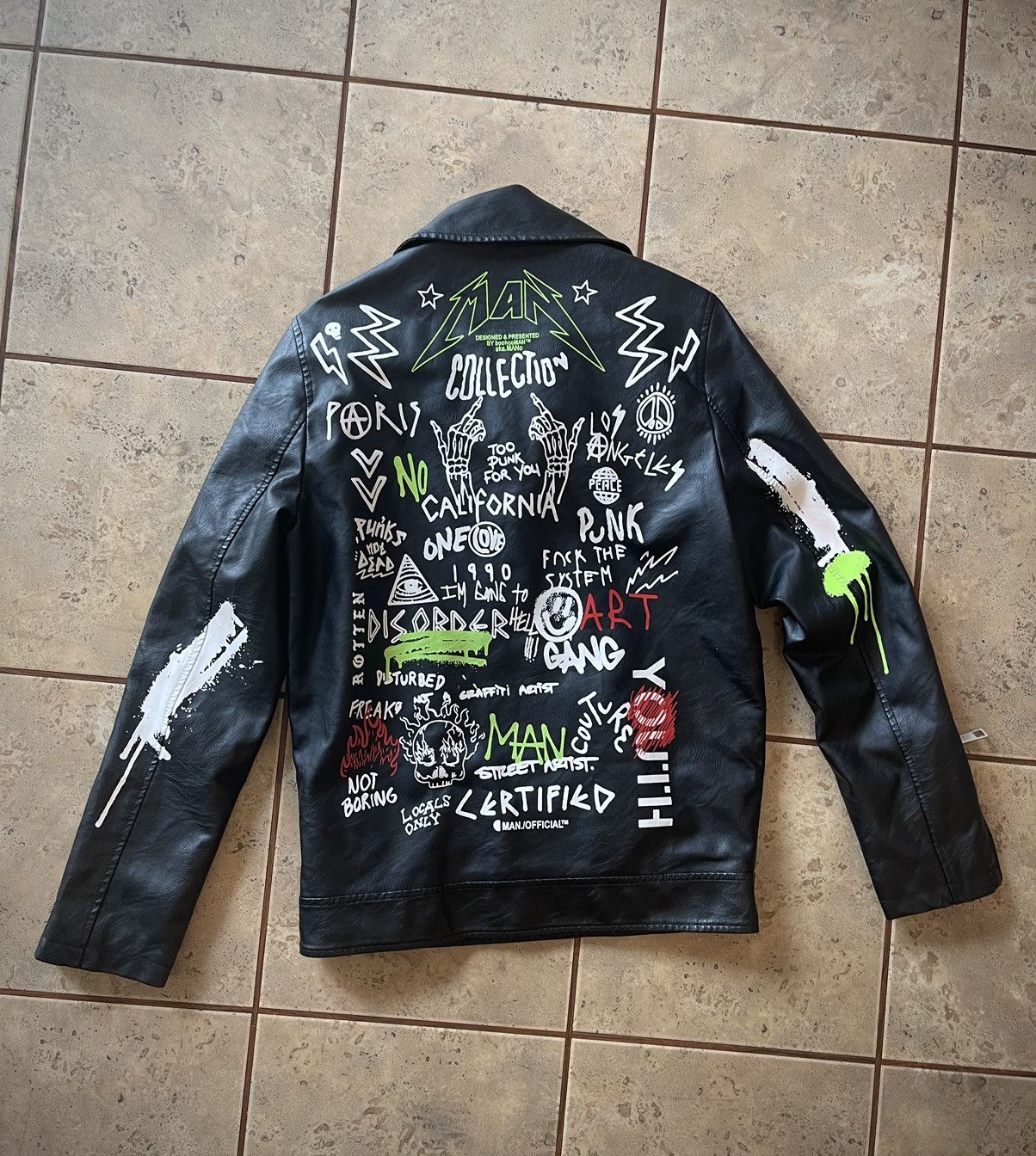 PRIME PARTS Vintage Rare Archives Punk Black Leather Biker