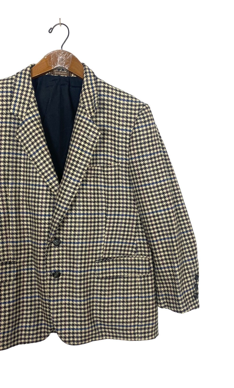 Givenchy Rare‼️ Vintage Givenchy Paris Houndstooth Wool Blazer Size US M / EU 48-50 / 2 - 4 Thumbnail