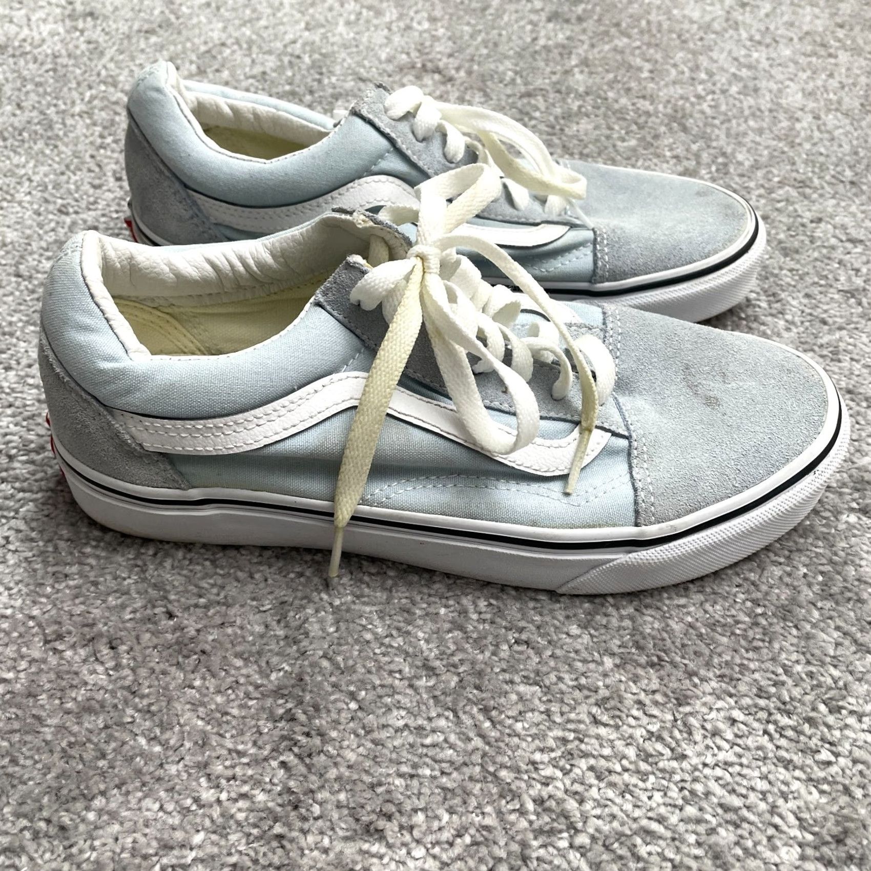 Vans VANS Old Skool Suede Leather Low Top Shoes Unisex Mens 6 Womens 7.5 Blue Casual Size M / US 6-8 / IT 42-44 - 3 Thumbnail