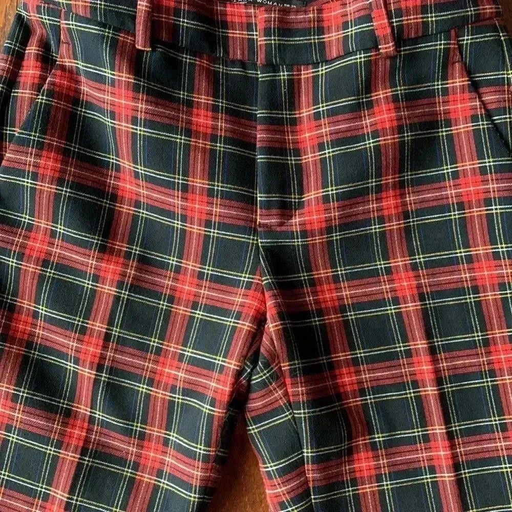 Zara Zara Woman Plaid Trousers - Stylish High-Waisted Pants Size 26" / US 2 / IT 38 - 3 Thumbnail