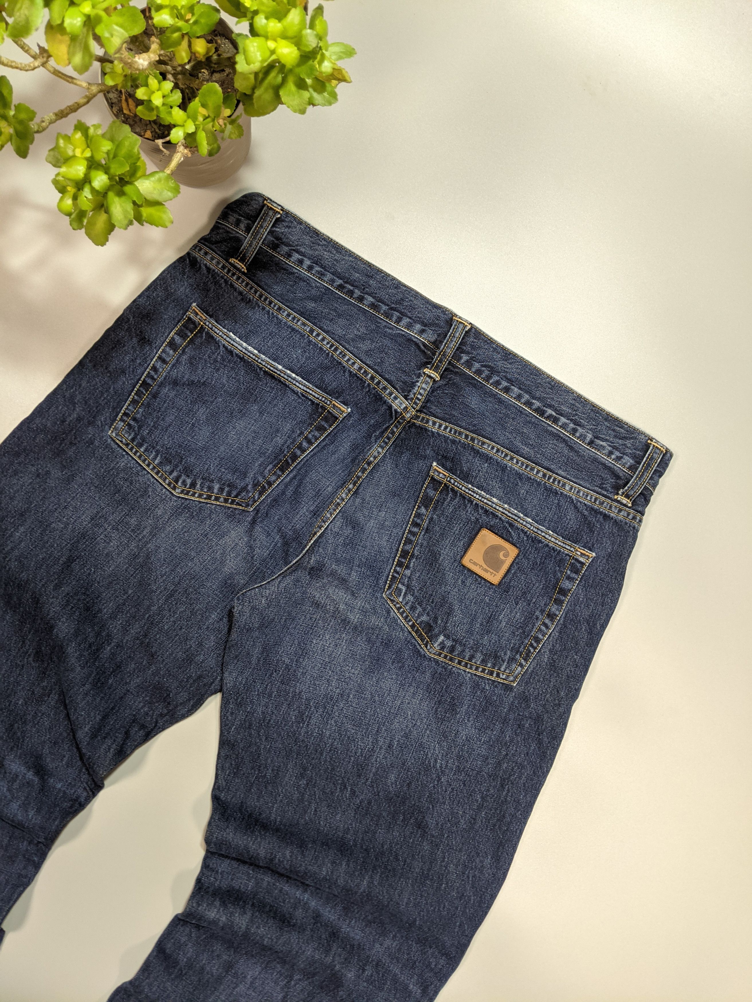 Carhartt × Vintage CARHARTT WIP Vintage Dark Blue Tapered Bottom Pants Jeans Size US 36 / EU 52 - 3 Thumbnail