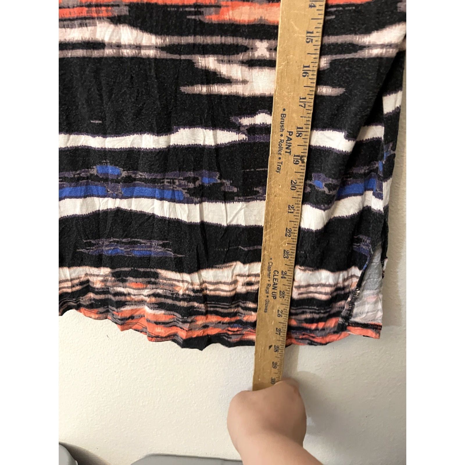 Bebe bebe Blouse Womens M Multicolor Abstract Print Long Sleeve Button Top Shirt Roll Size M / US 6-8 / IT 42-44 - 4 Thumbnail