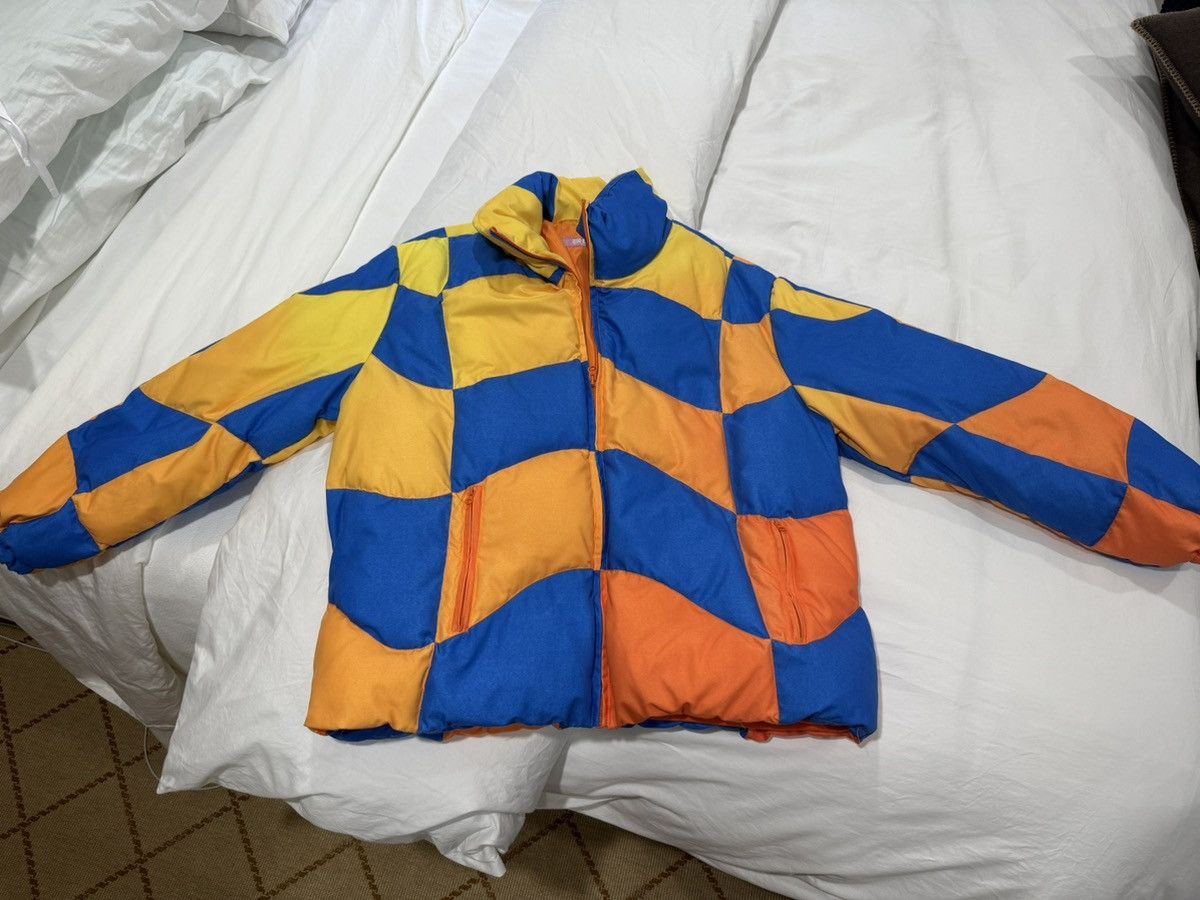 ERL ERL Puffer Jacket Blue, Orange, and Yellow Checkered L Size US L / EU 52-54 / 3 - 3 Thumbnail