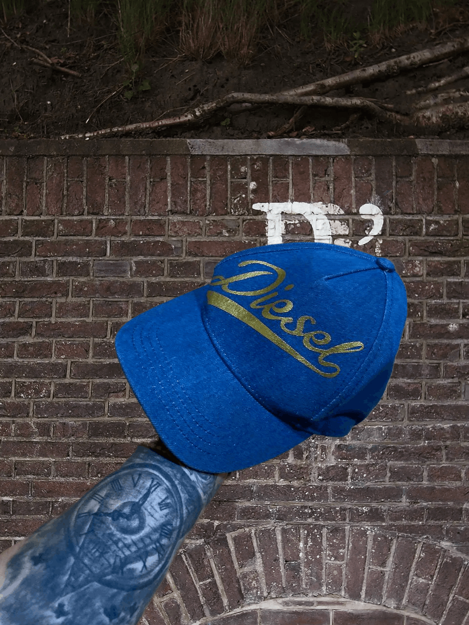 Diesel Hats VIntage Diesel Blue luxury Streetwear BIg Logo Size ONE SIZE - 1 Thumbnail