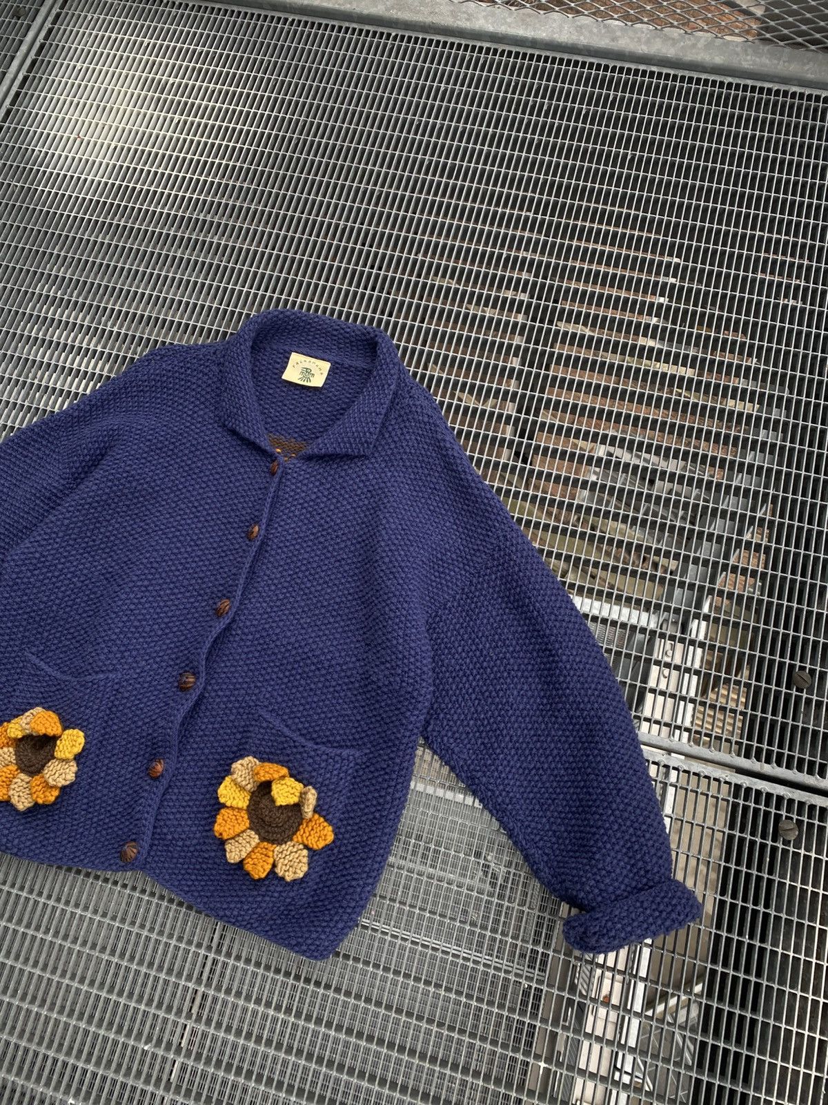 Handmade Vintage 90s Pachamama Handmade Wool Knitted Cardigan Size US M / EU 48-50 / 2 - 8 Thumbnail