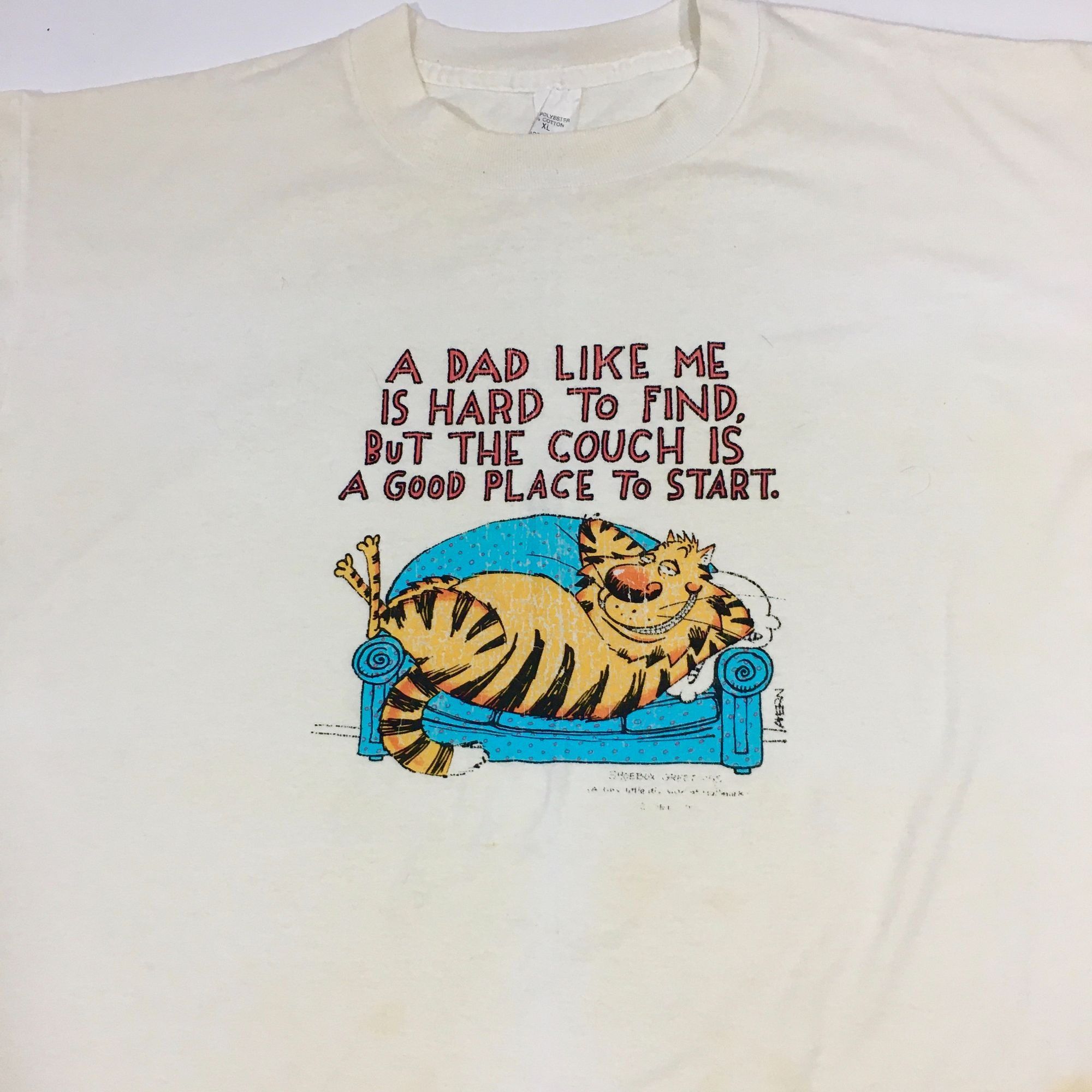 Other Vtg Hallmark Shoebox Greeting DAD Fathers Day Cool Cat Tee Size US XL / EU 56 / 4 - 5 Thumbnail