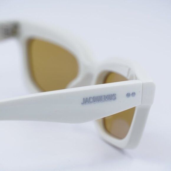 Jacquemus Jacquemus SALON JAC/62 C3 Sunglasses White Rectangle Frame Size ONE SIZE - 6 Thumbnail
