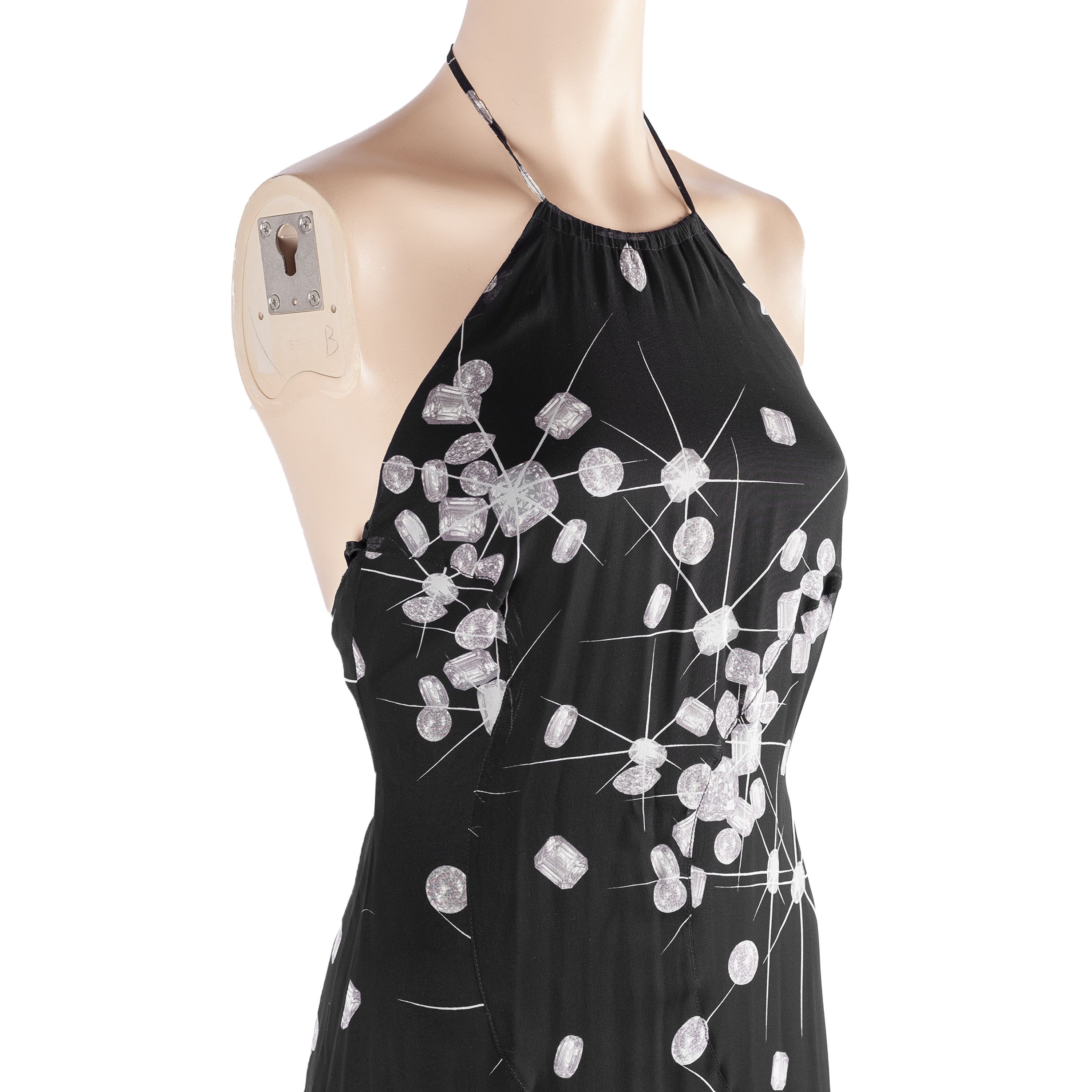 Versace × Versace Jeans Couture Versace Jeans Couture Sparkly Stones Halter Maxi Dress (XS) Size XS / US 0-2 / IT 36-38 - 2 Thumbnail