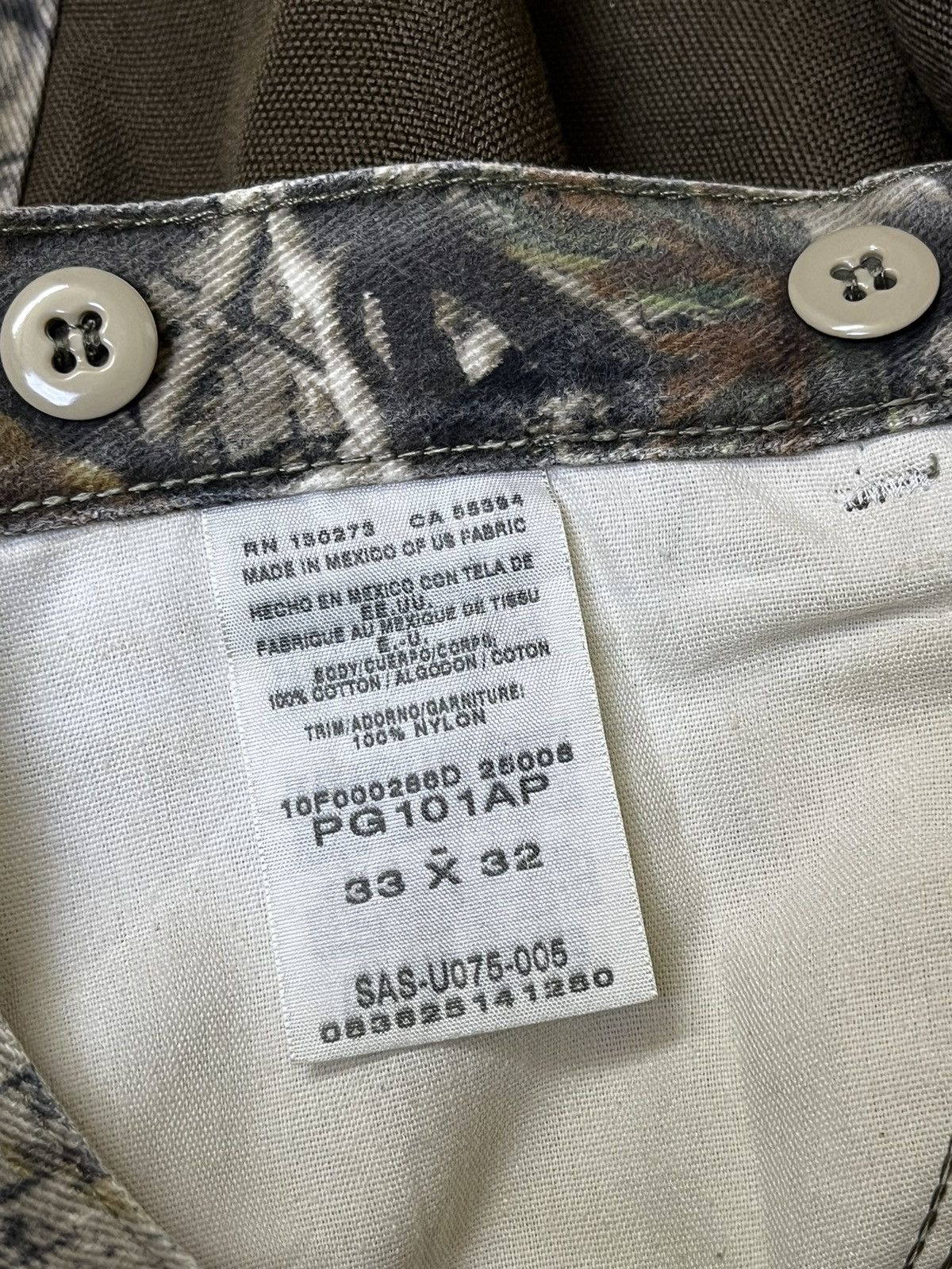 Wrangler VINTAGE WRANGLER PRO GEAR UPLAND REAL TREE CAMO JEANS Size US 33 - 20 Thumbnail