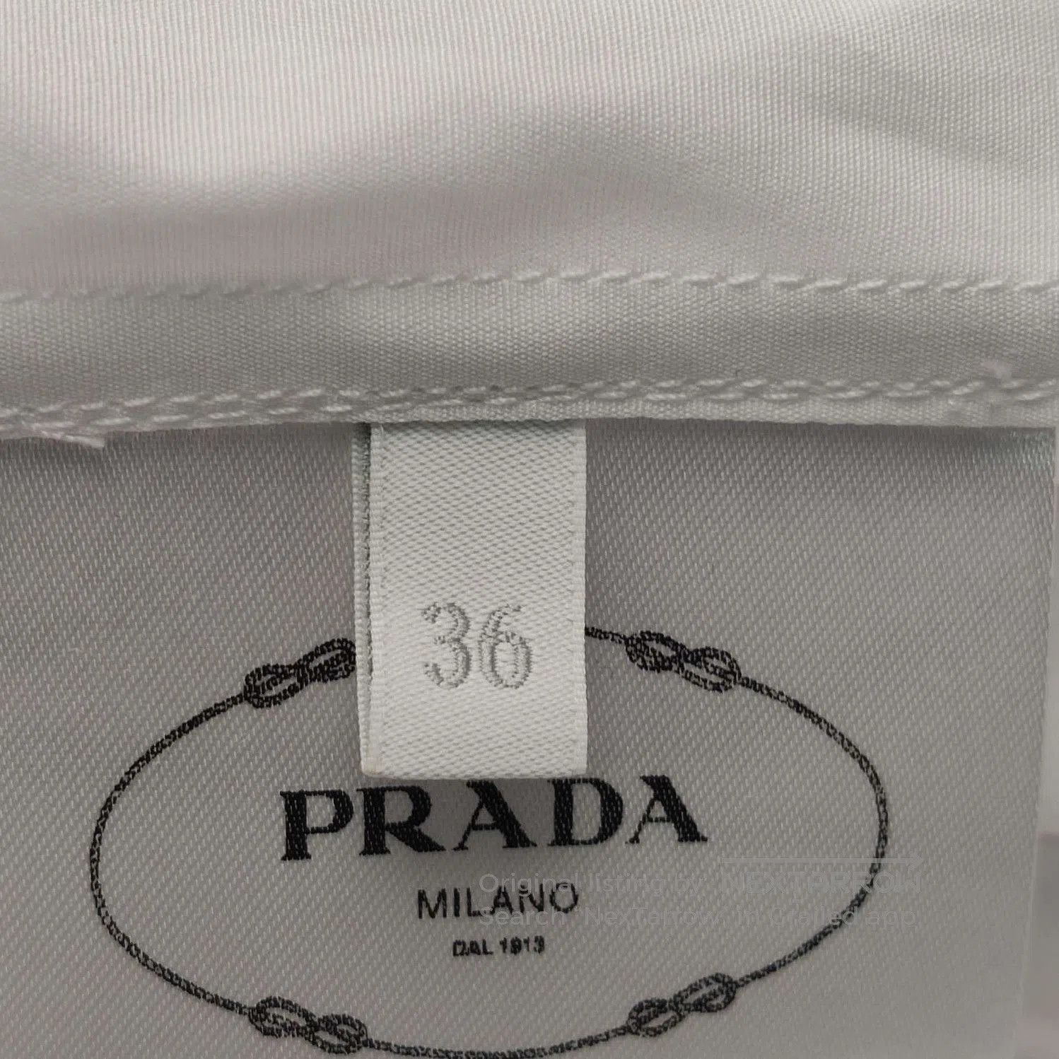 Prada Prada Long Sleeve Collared Shirt with Tie . Size XXS / US 00 / IT 34 - 5 Thumbnail