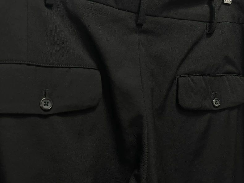 Yohji Yamamoto Yohji Yamamoto size 2 11aw cropped pleated wool tapered pa Size US 28 / EU 44 - 4 Thumbnail