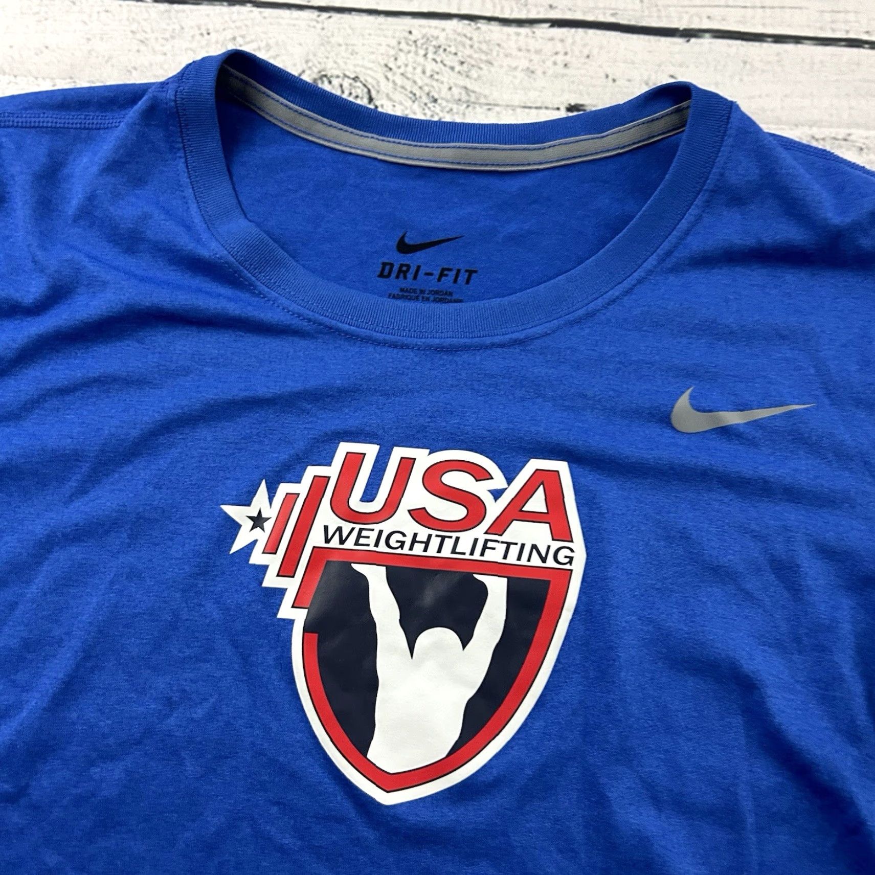 Nike Nike Dri-Fit USA Weightlifting Long Sleeve T Shirt Women's Medium Blue Size M / US 6-8 / IT 42-44 - 2 Thumbnail