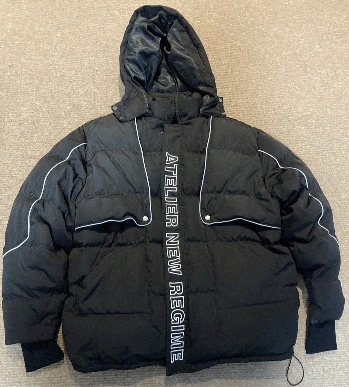image of Atelier New Regime Black Winter Coat, Men's (Size Large)